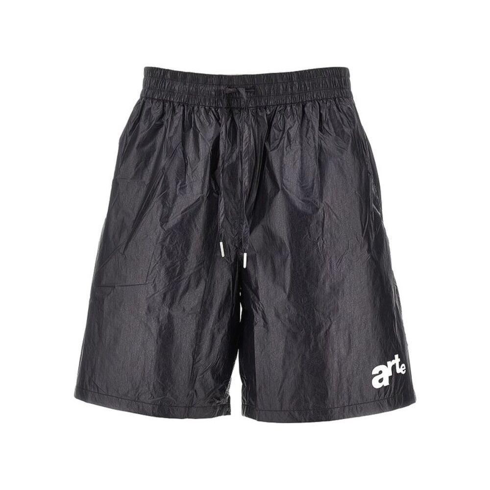 Arte Men Nylon Shorts With Logo Print